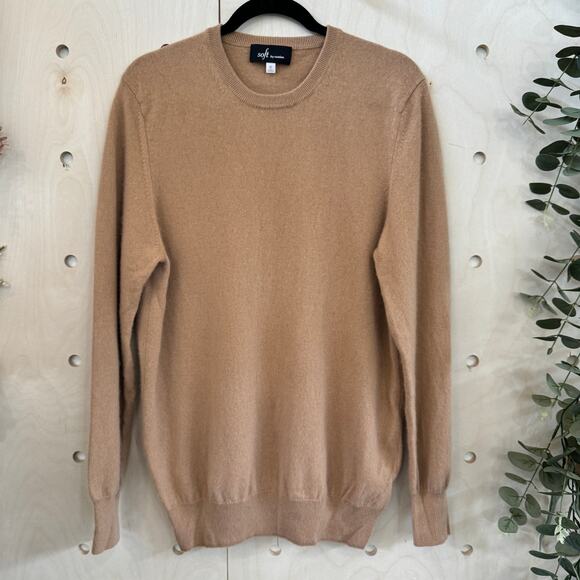 SOFT by NAADAM Cashmere Crewneck Sweater Size XL Camel Cashmere Pullover Sweater - Picture 1 of 8